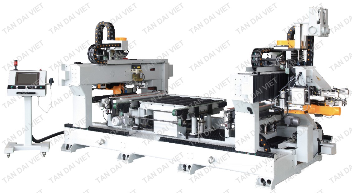 MÁY TẠO RÃNH NGANG HAI ĐẦU CỬA CNC   TDV4124H